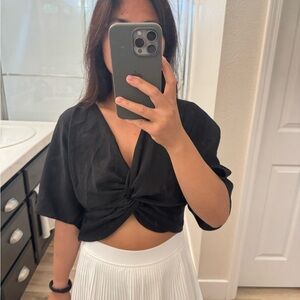 Black Knot Front Women's Top